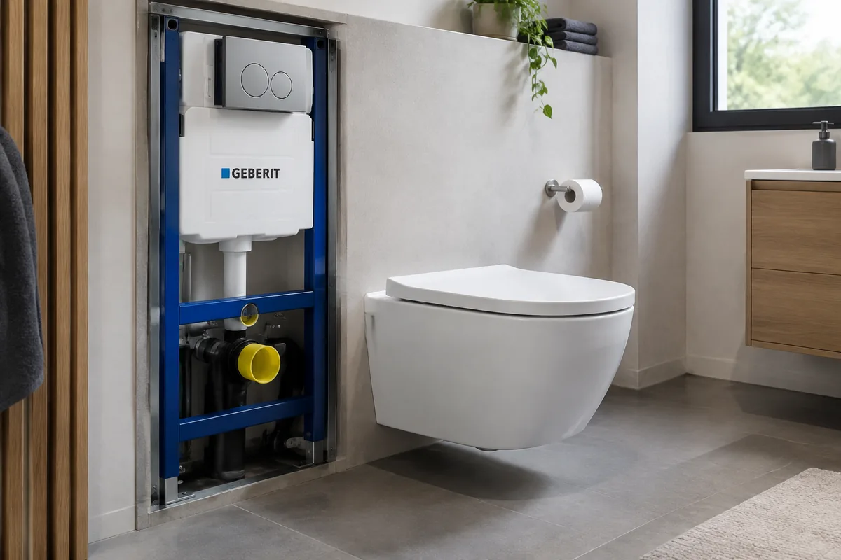 Geberit : chasse d’eau de WC suspendu qui coule en continu, quelles solutions ?